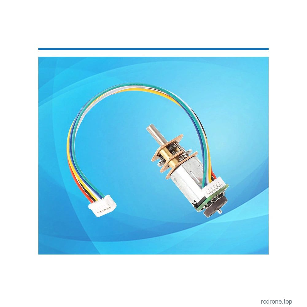 Motor with Hall encoder and matching cable, full assembly angle