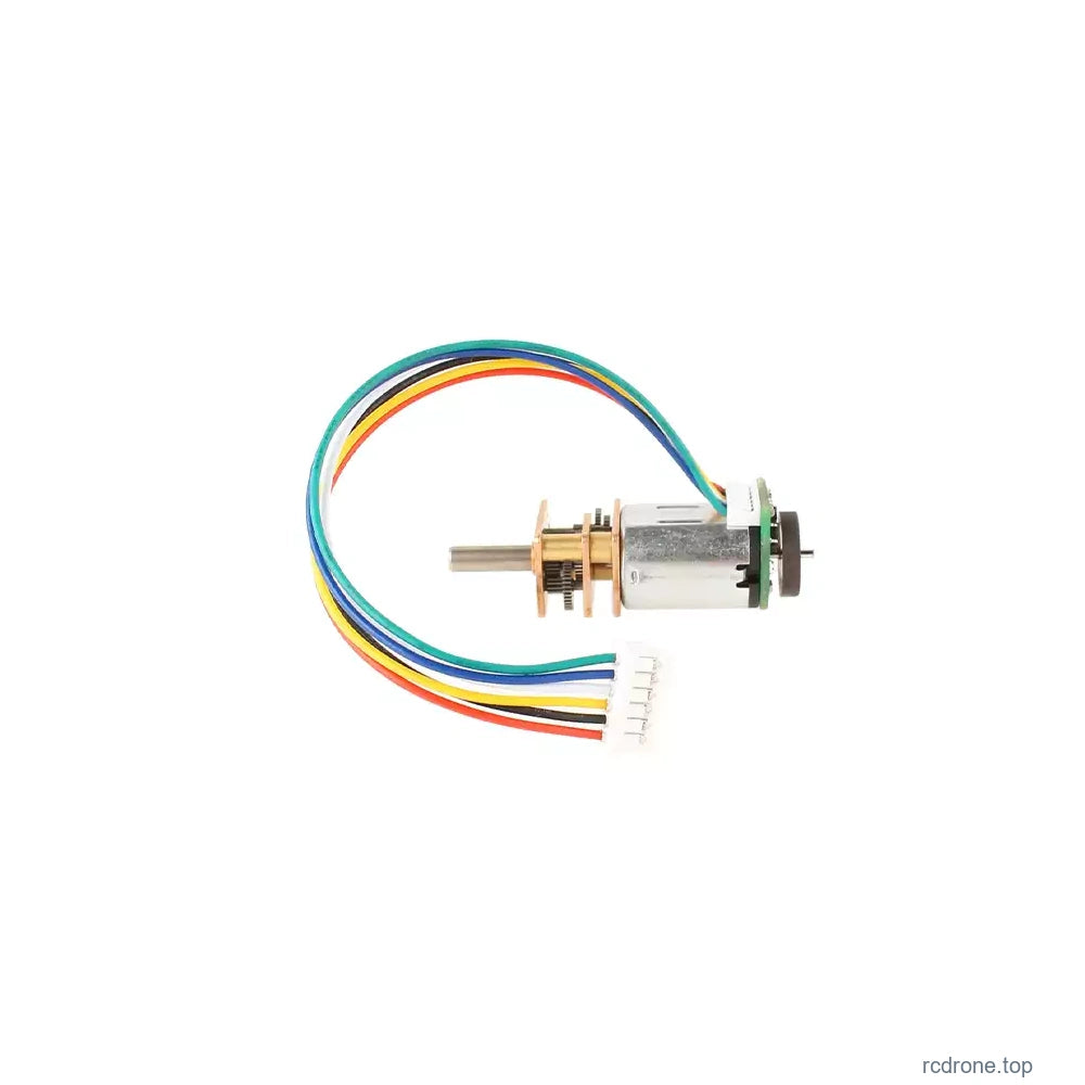 N20 motor side view and six-position cable connector