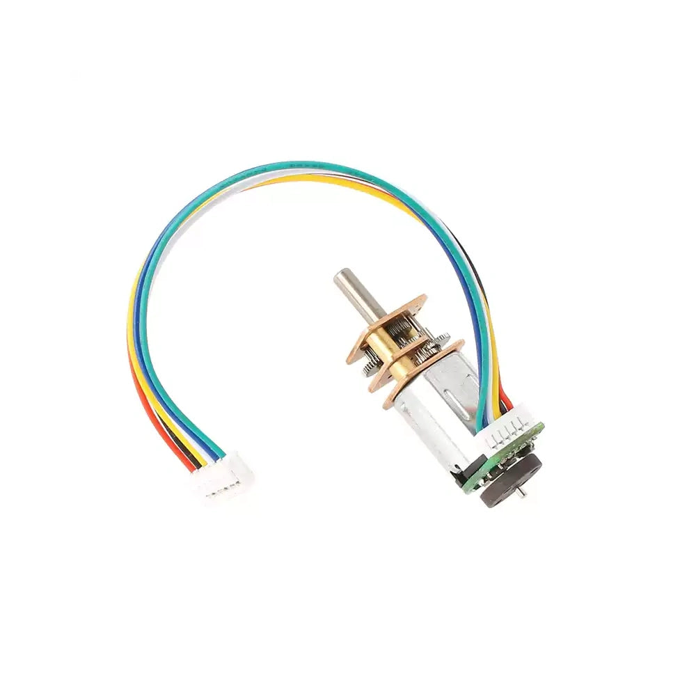 N20 Hall encoder geared motor and six-wire cable, alternate angle