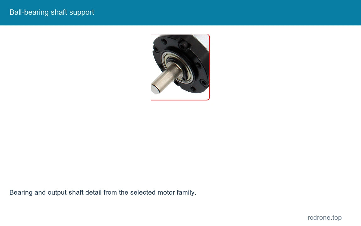 Ball-bearing support at the 42GP output shaft