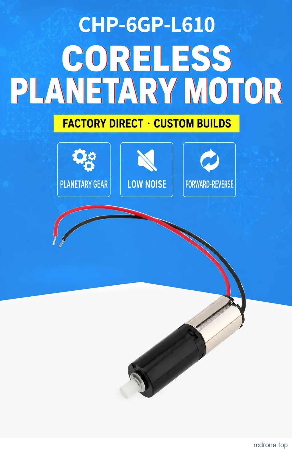 CHP-6GP-L610 coreless planetary gear motor banner