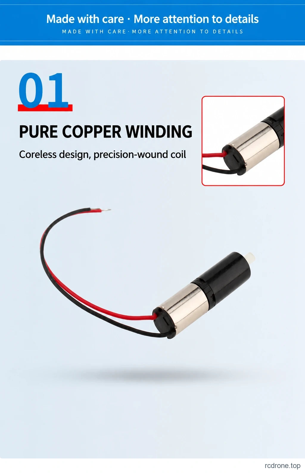 Coreless copper winding module