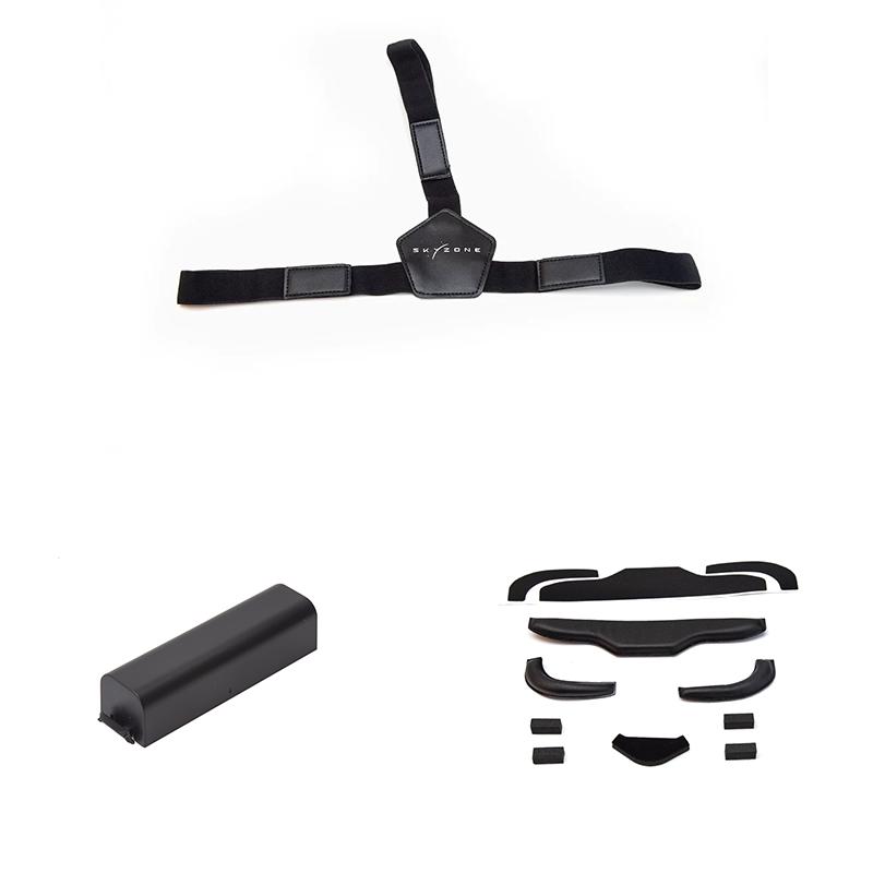 SKYZONE Cobra X FPV Goggle original replacement parts set: head strap, face foam pad kit, and battery cover