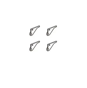 Control horns set of four with mounting holes for RC plane control surfaces