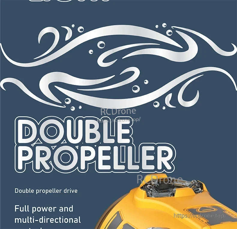 CONUSEA RC Boat, A propeller with double drive offers full power and versatile movement for a seamless sailing experience.
