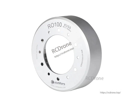 The CubeMars RO100 KV55 is a 48V frameless outrunner torque motor with 4Nm rated torque, featuring Hall and temperature sensors for use in cobot arms and robotics.