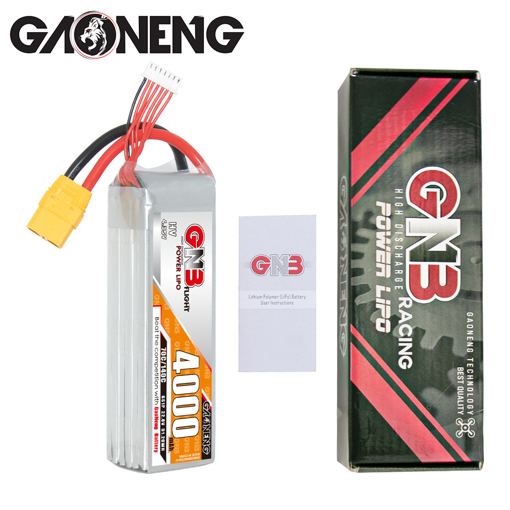 باتری GAONENG GNB LiHV 6S 22.8V 4000mAh 70C LiPo با کانکتور XT90