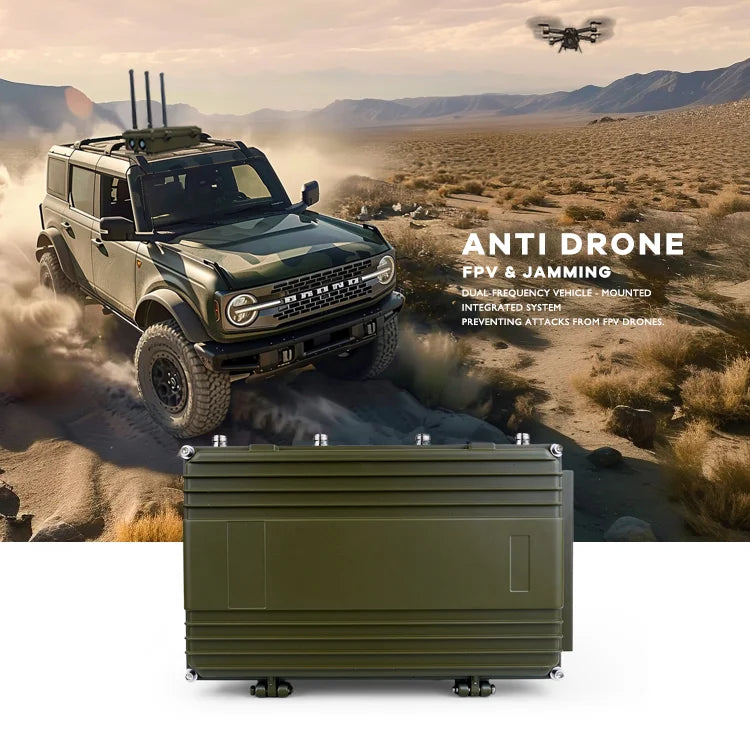 1/2/3/4 Channel Anti Drone Device, Anti-drone system for vehicles, detecting and jamming drone signals with dual frequencies.