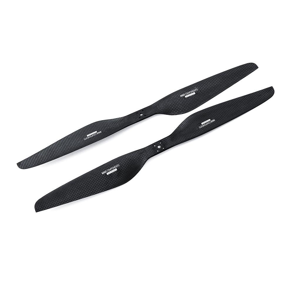 Pair of MAD FLUXER Matt Pro 32x9.6 carbon fiber propeller blades with center mounting holes