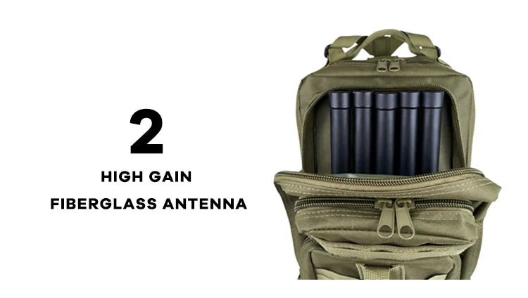 Features a high-gain fiberglass antenna for effective signal disruption.