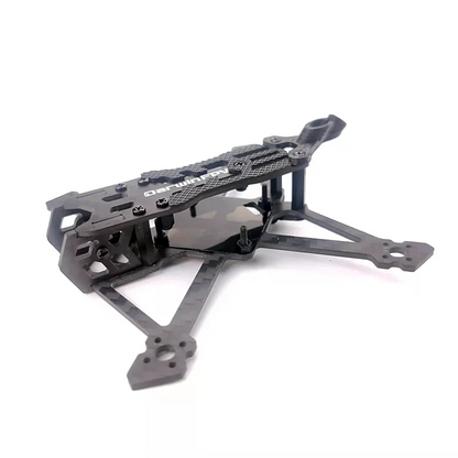 DarwinFPV TinyApe Freestyle 2.5-inch FPV toothpick frame kit assembled carbon plates, angled view