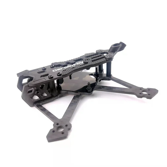 DarwinFPV TinyApe Freestyle 2.5-inch FPV toothpick frame kit assembled carbon plates, angled view