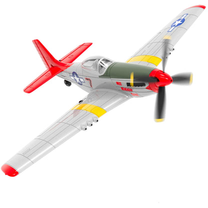 Ndege ya P51D RC - 2-Ch/4-Ch One-key Aerobatic RC Ndege RTF Mustang Aircraft W/Xpilot Stabilization System (761-5 RTF)