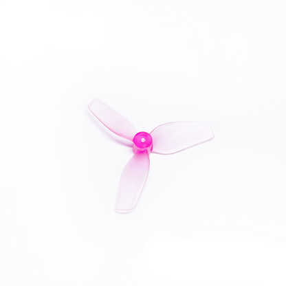 HQ Ultralight Whoop 31mm tri-blade propeller, translucent pink polycarbonate, 1mm shaft