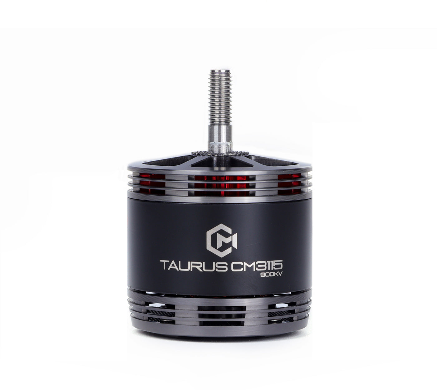 MAD TAURUS CM3115 FPV Drone Motor, MAD TAURUS CM3115 FPV drone brushless motor with black can, silver top, and threaded shaft