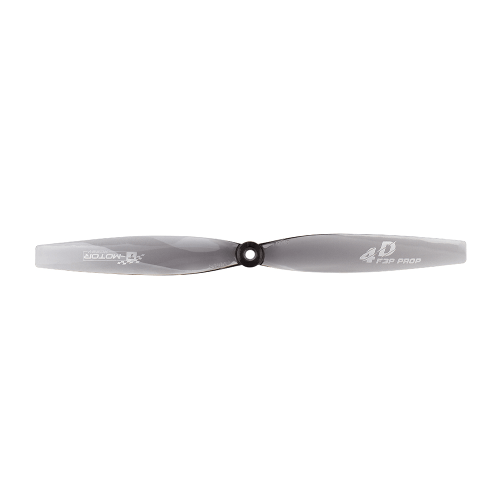 T-Motor T904D Propeller, T-Motor T904D two-blade gray drone propeller with center hub mounting hole and F3P Prop branding