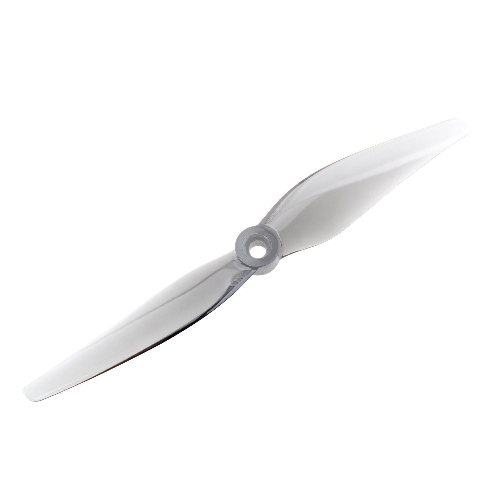 HQProp 6x4.3 grey polycarbonate 2-blade propeller with 5mm center hub hole