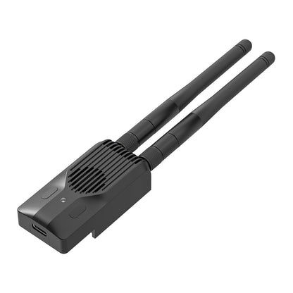 BETAFPV SuperG Nano Transmitter in black with dual antennas and USB-C port, angled view
