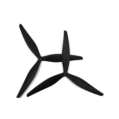 HQProp 14x8x3 3-blade propeller set in black, two props shown on white background