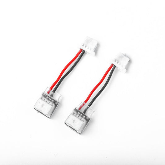 Pair of SMO 4K camera adapter cables with red/black leads and small white plug connectors
