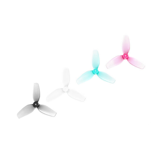 HQ Ultralight Whoop Prop 31mm 3-blade PC propellers set, mixed colors (2CW + 2CCW), 1mm shaft