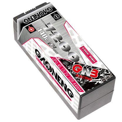 GAONENG GNB LiHV 4S 15.2V 7200mAh 140C 5mm Bullet Hard Case LiPo Battery (ROAR Approved)