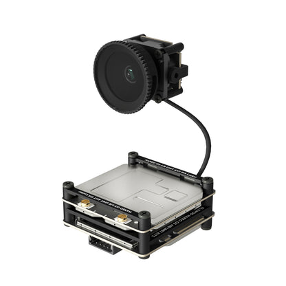 Flywoo Naked O3 upgrade case with stacked housing, standoffs, and connected camera module with wide lens