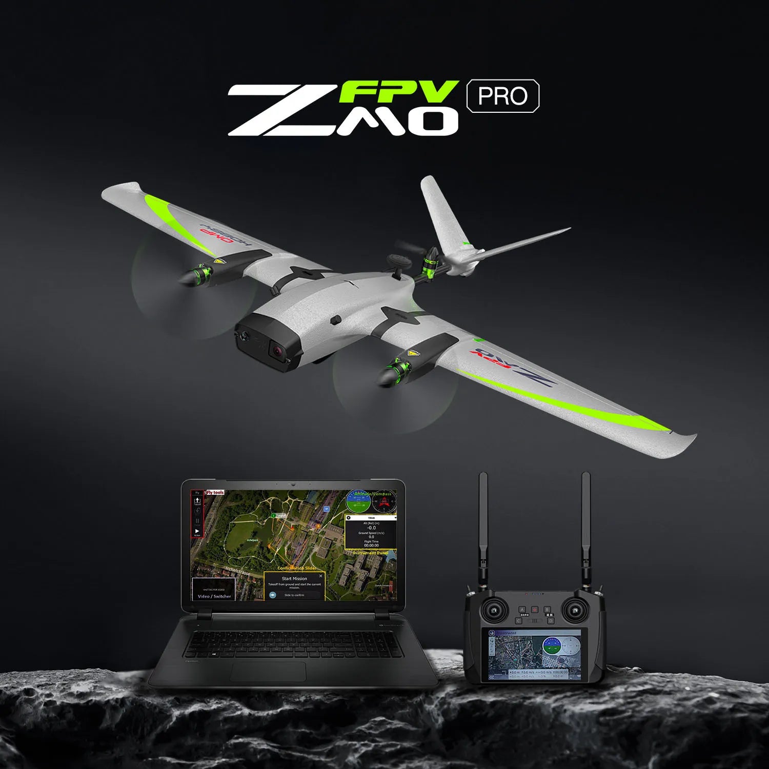 OMPHOBBY ZMO PRO VTOL FPV Aircraft - 60 Minutes 60KM Range ArduPilot GPS UAV Drone