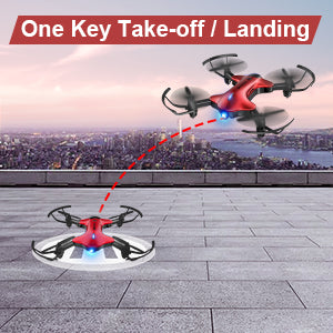 the drone features a one-key return function . the drone