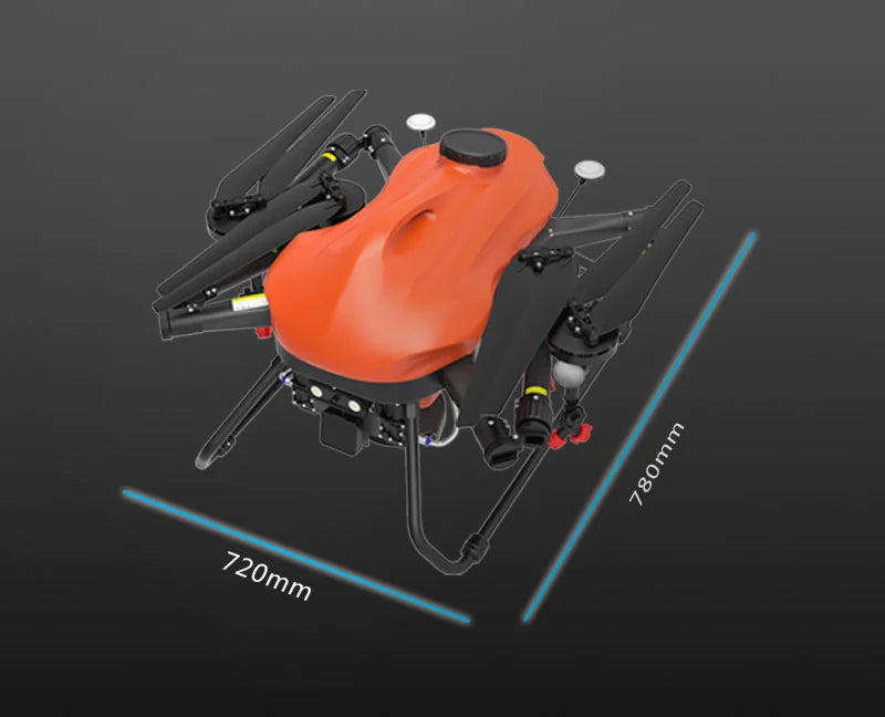 F16 16L Agriculture Drone, the arm is purchased with a foldable design, which is convenient for transfer and transportation
