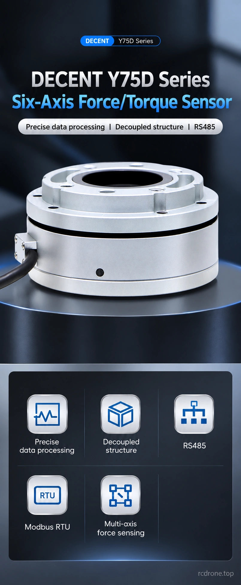 Six-axis measurement and RS485 features