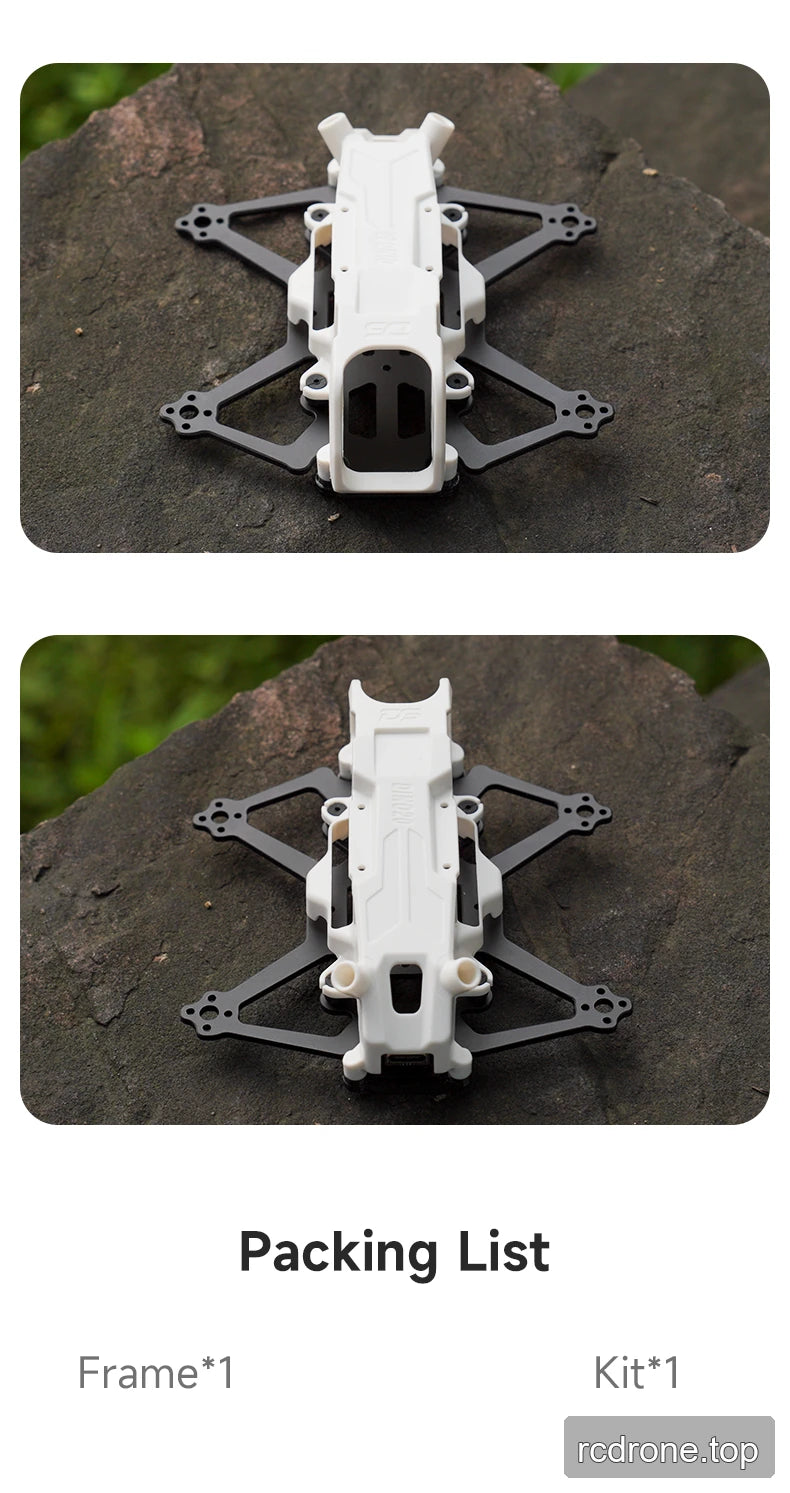 Deep Space DINO 20 FPV frame kit with molded canopy and carbon-fiber base — section 6 of 6