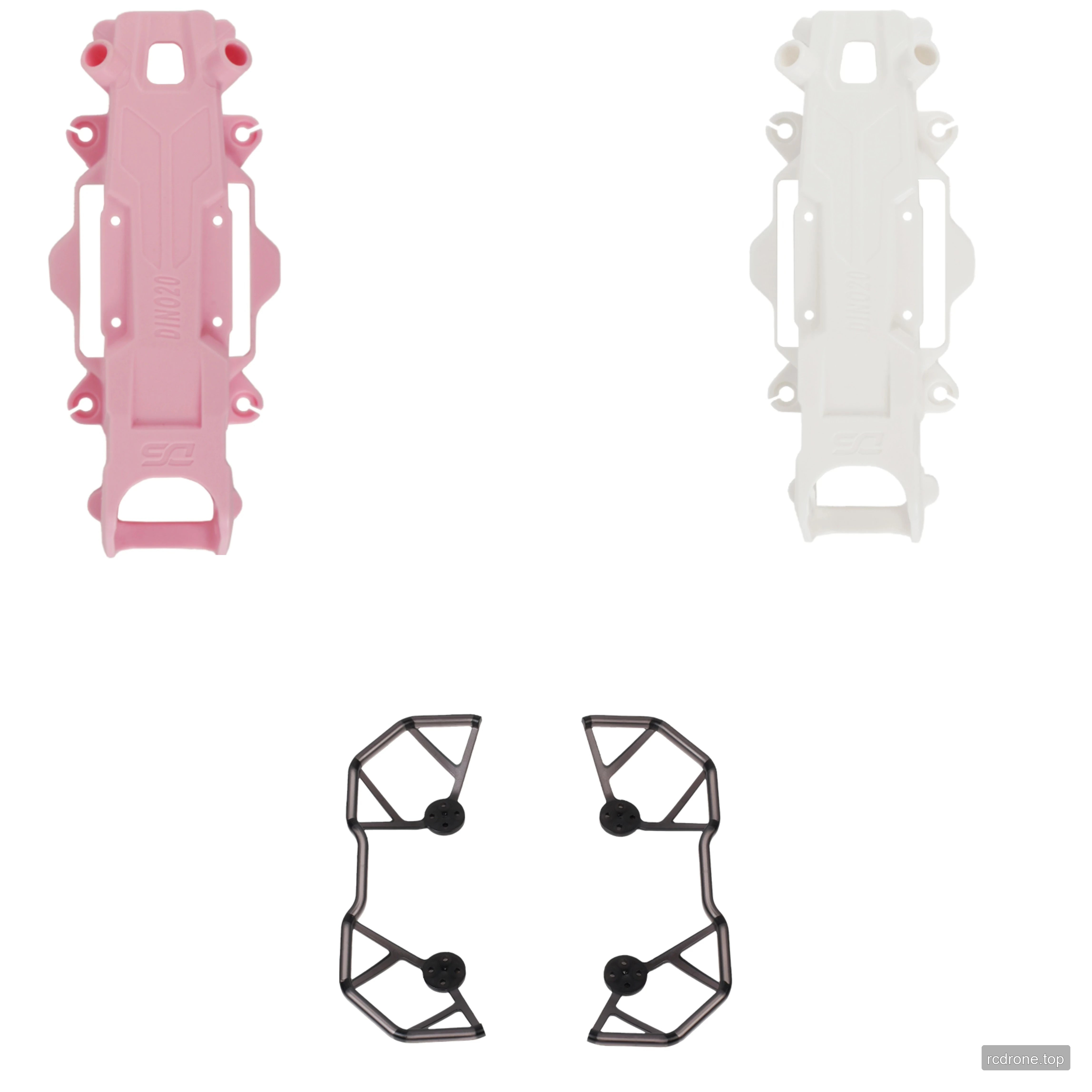 Pink and white DINO 20 canopies with black left- and right-hand duct guards