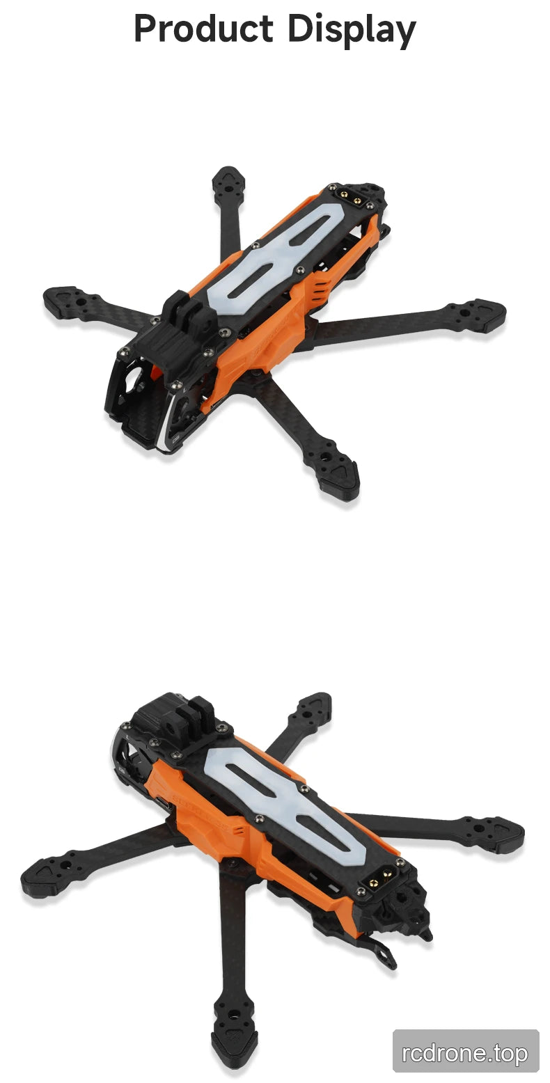 Deep Space SEEKER35 FPV frame with DC and XL configuration callouts — section 6 of 8