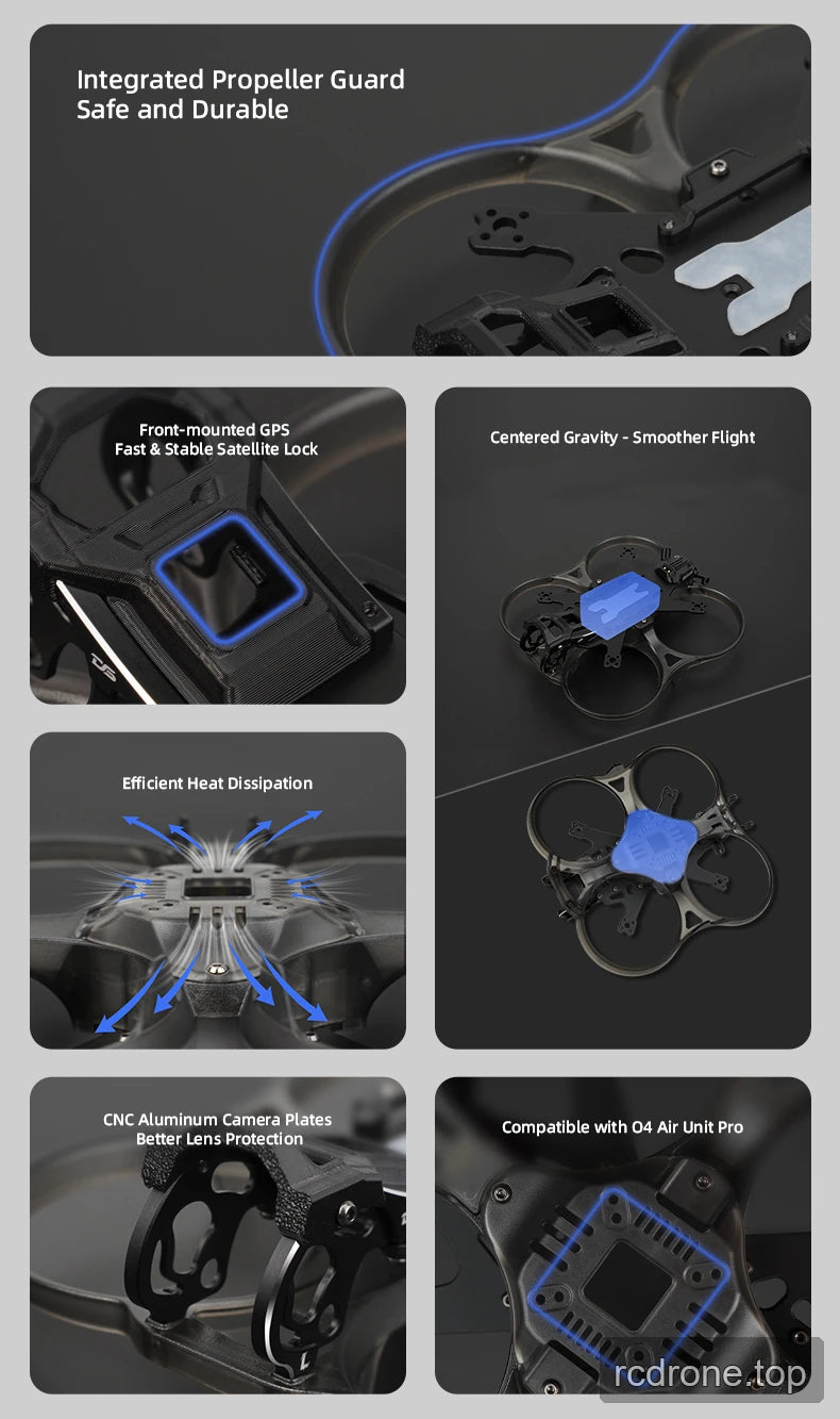 Deep Space Stellar 25 cinewhoop FPV frame kit with integrated propeller guards — section 2 of 10