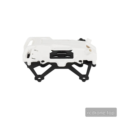 Side view of the DeepSpace DINO 20 FPV frame kit showing the white canopy profile and black lower frame.