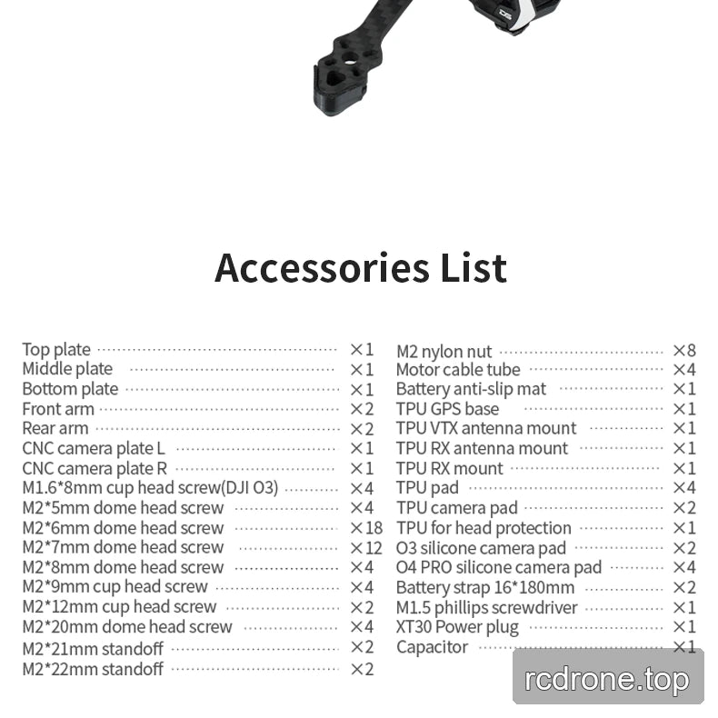 DeepSpace SEEKER 3 3-inch FPV frame kit feature and specification overview — section 6 of 6
