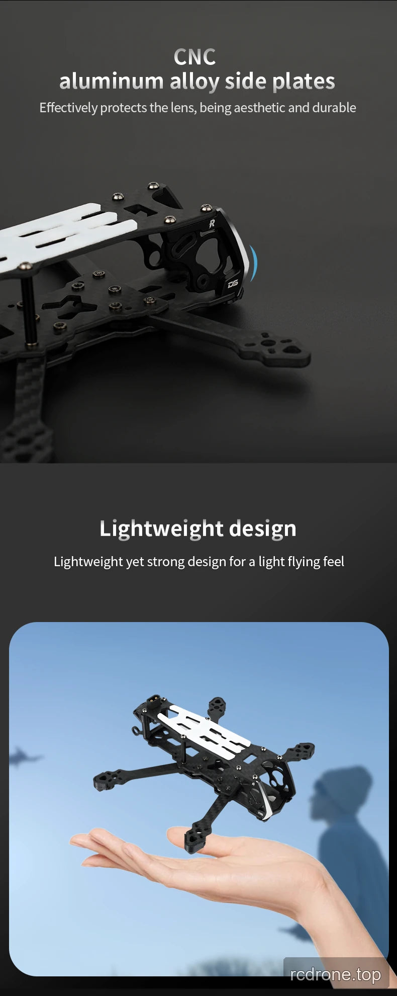 DeepSpace SEEKER 3 3-inch FPV frame kit feature and specification overview — section 2 of 6