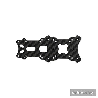 Opposite face of a black woven-pattern frame plate with mounting holes and an X-shaped center opening.