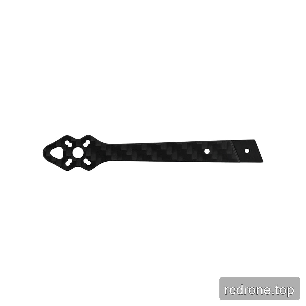 Frame arm with rounded motor-end mounting holes