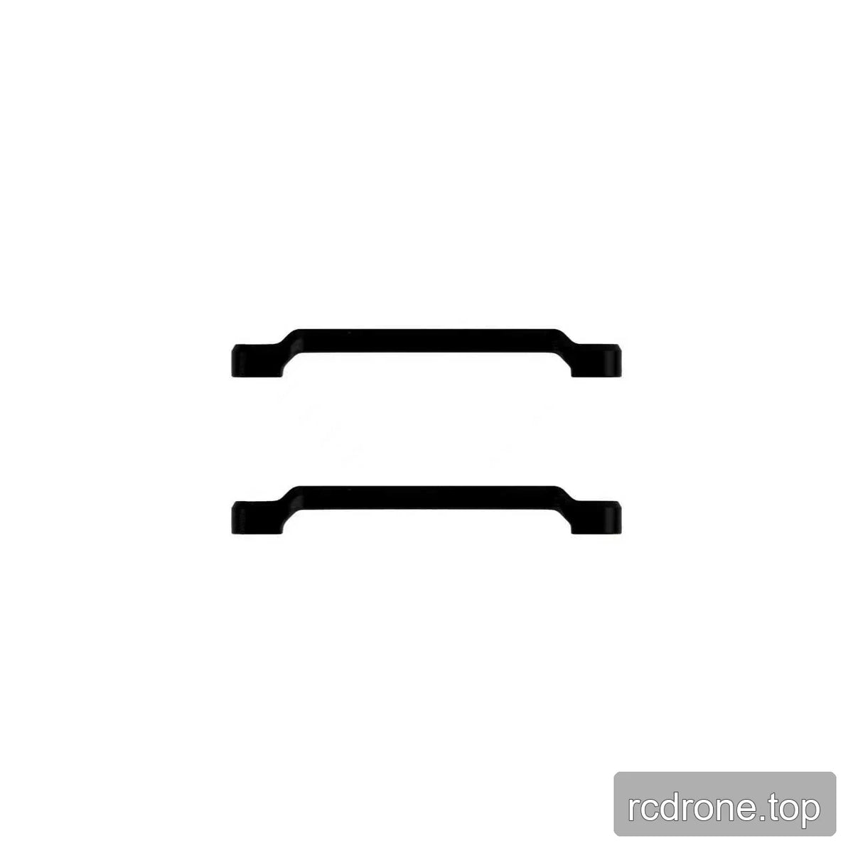 Two identical black stepped bars with raised end sections, displayed horizontally on a white background.