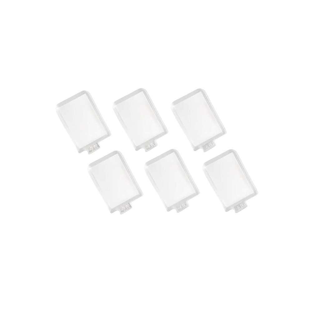 Fat Shark diopter set with six metered prescription lenses for FPV goggles, -2.0, -4.0 and -6.0 pairs