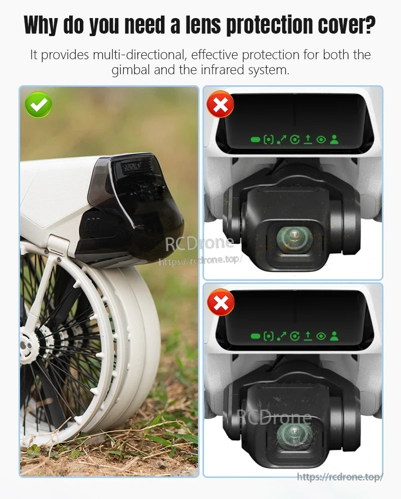 DJI Flip Gimbal Cover, Lens protection cover safeguards gimbal and infrared system from damage.