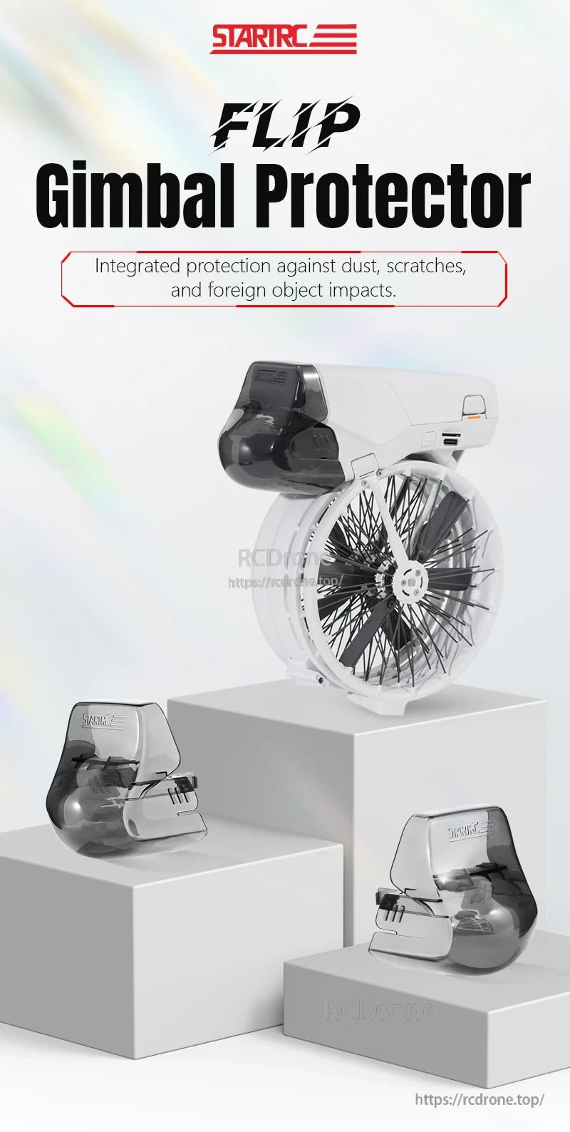 DJI Flip Gimbal Cover, FLIP Gimbal Protector by STARTRC offers dust, scratch, and impact protection.