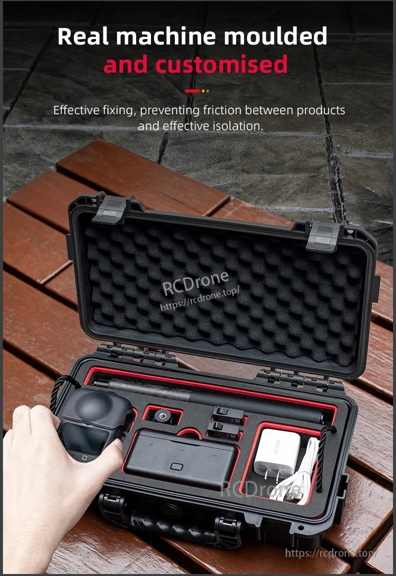 DJI Osmo 360 Travel Case, Custom moulded case for DJI Osmo 360 with secure fixation and effective isolation.