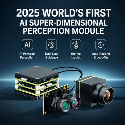 Droneer AI VisionCube module product render on dark background