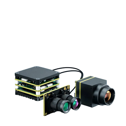 Droneer AI VisionCube AI Perception Module for FPV drones with main unit, stereo camera and thermal camera