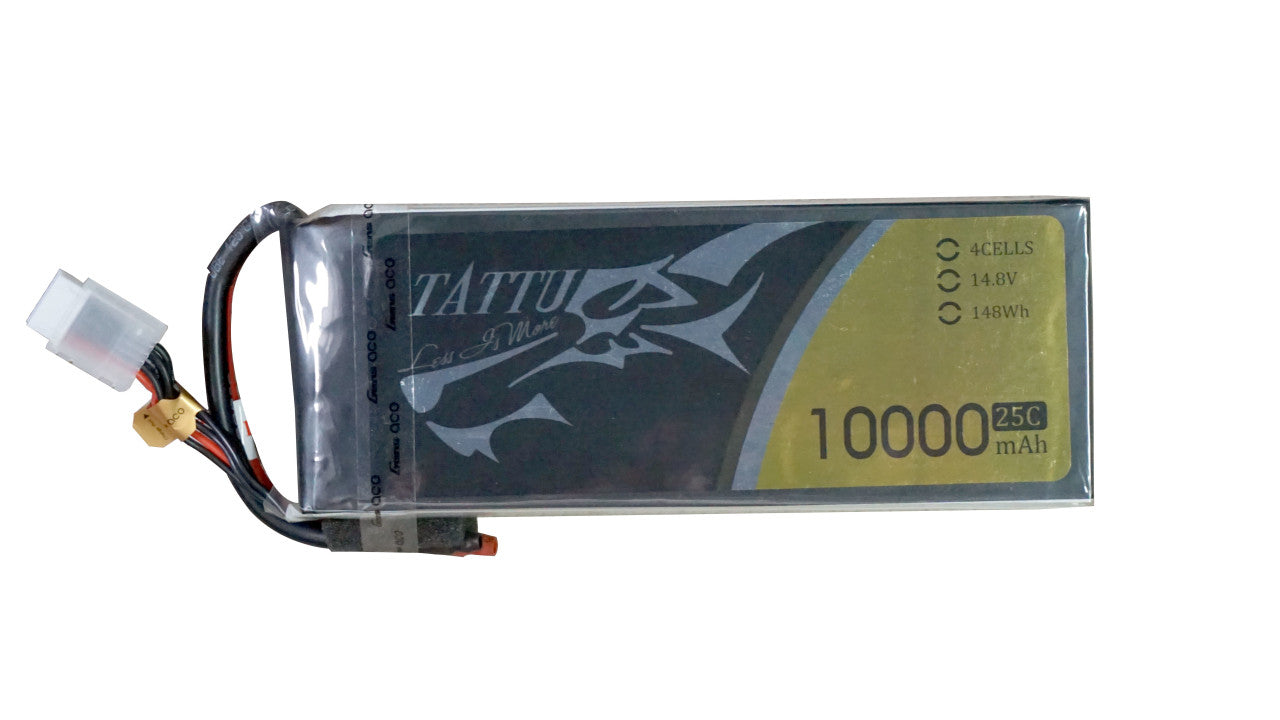 Tattu 4S 10000mAh 14.8V 25C Lipo Battery Pack Without Plug