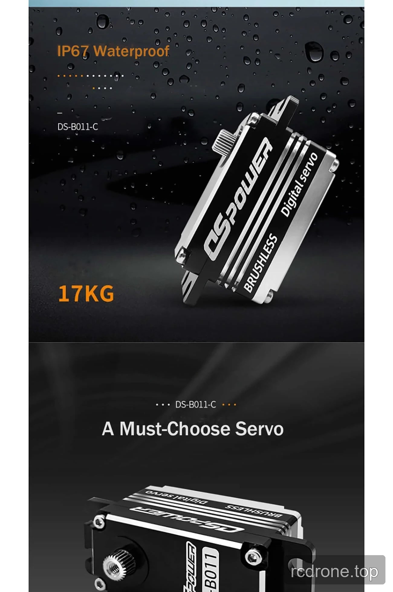 DSpower DS-B011-C servo feature and accessory graphic — section 3 of 4