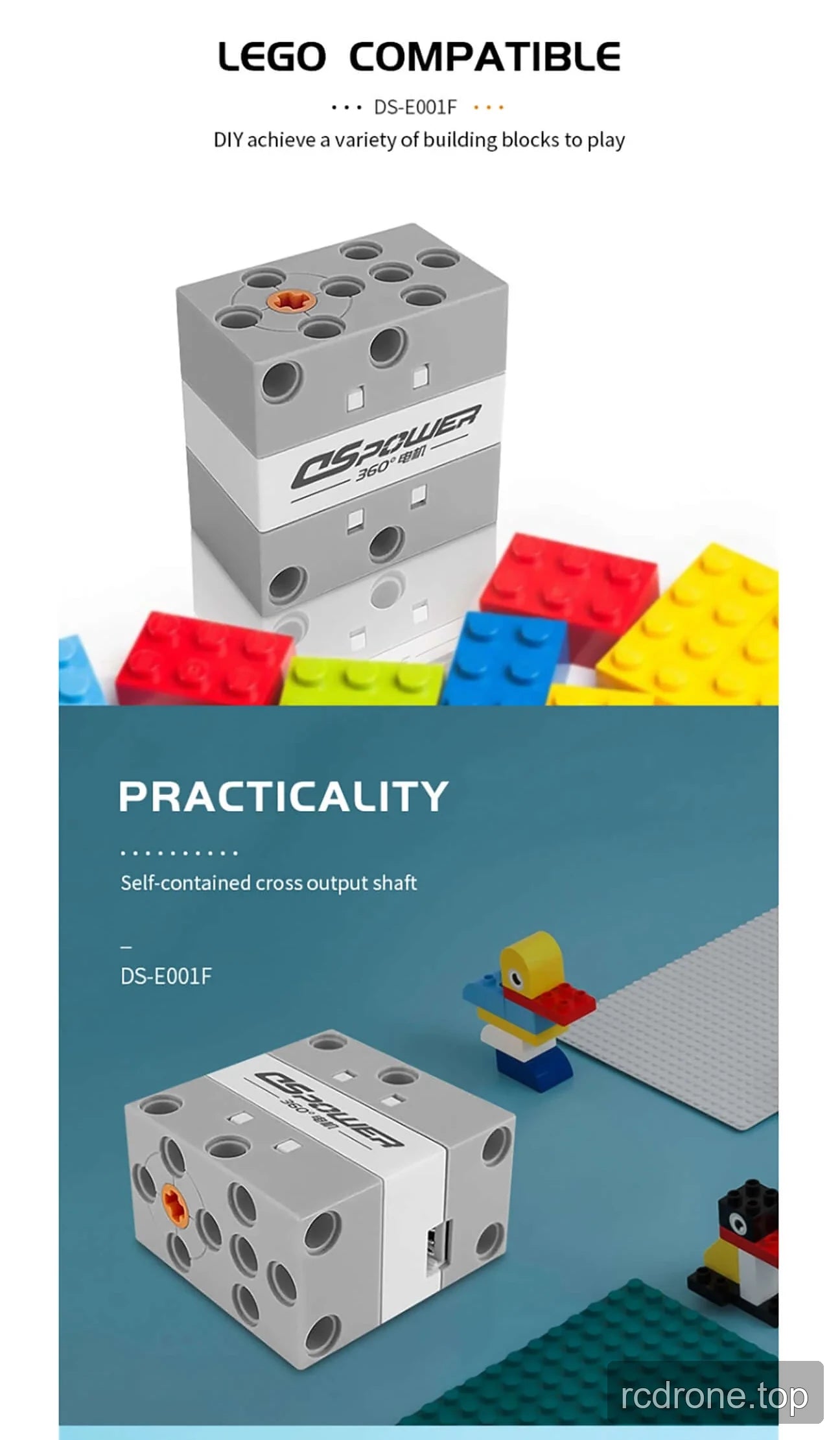 DSpower DS-E001F block servo application panel for building-block and robotics projects — section 4 of 6